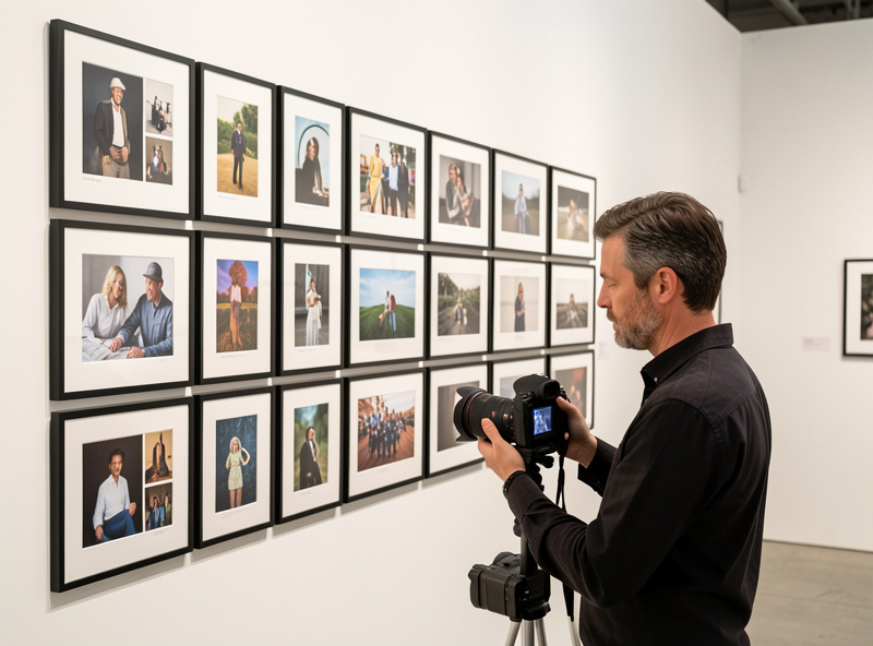 A focused single-niche portfolio in one consistent style displayed on a wall