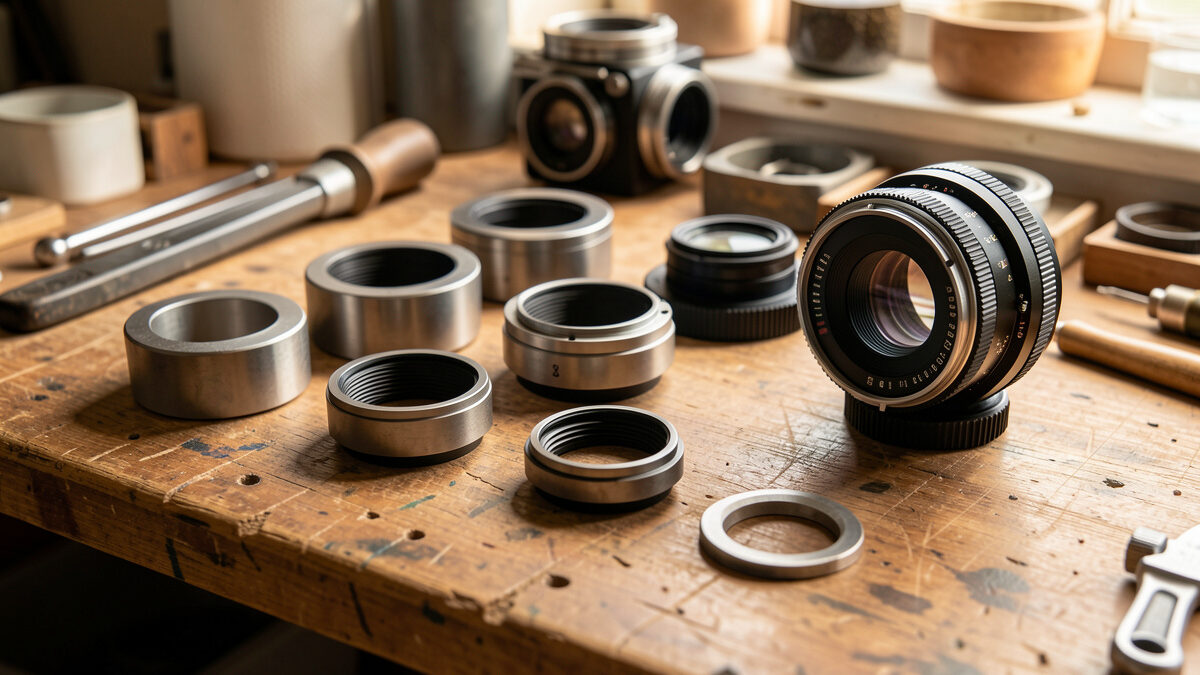 Lens adapters for mirrorless cameras including a dumb ring and speed booster