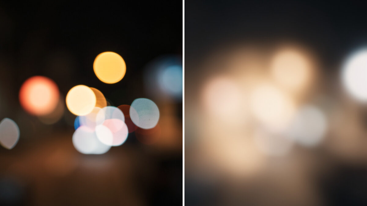 Comparison of nervous busy bokeh against smooth creamy bokeh rendering