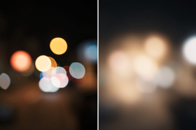 Comparison of nervous busy bokeh against smooth creamy bokeh rendering
