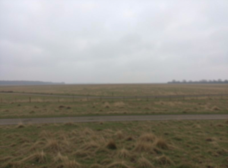 Wide landscape photograph that looks uniformly soft and low in micro-contrast under flat overcast light